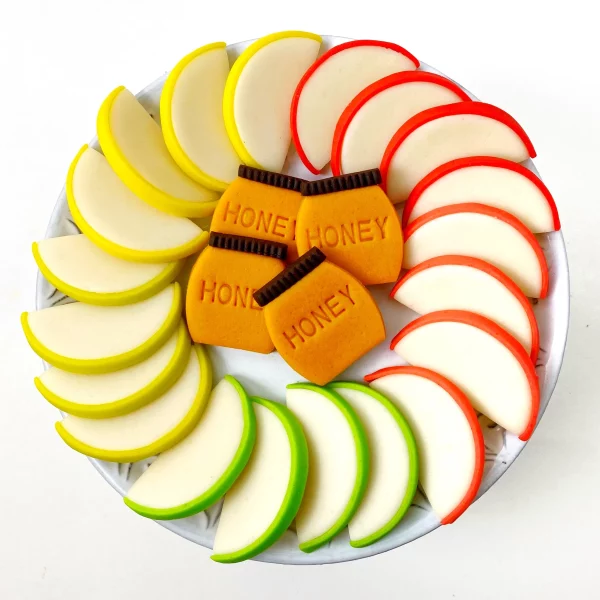 Rosh Hashana Apples & Honey Marzipan Platter